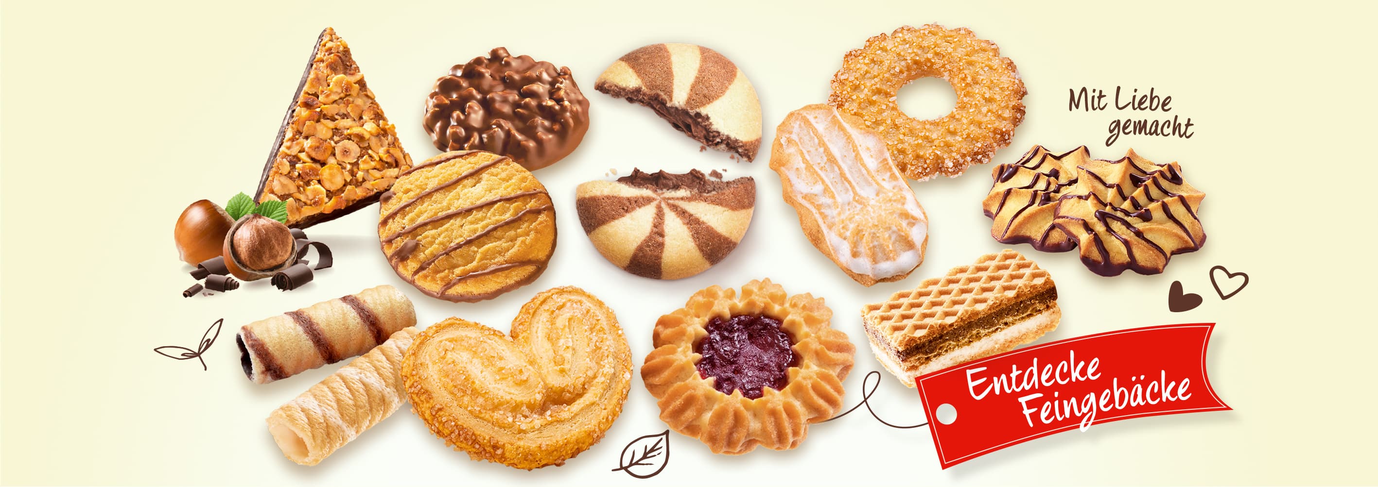 The range of pastries at a glance