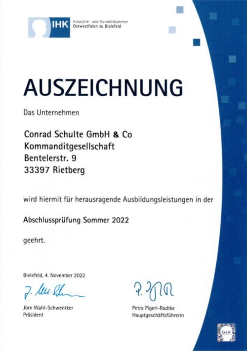 IHK Auszeichnung 2022