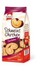 Schweinsöhrchen mit feiner Zartbitter-Schokolade