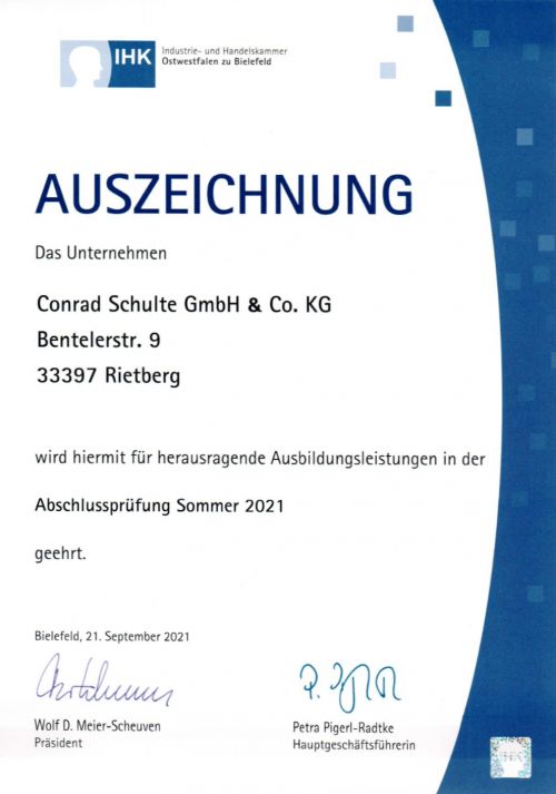 IHK Auszeichnung 2021